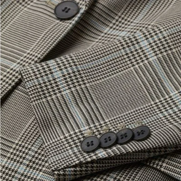 Plaid Gray Blazer Jacket - Picture 3 of 3